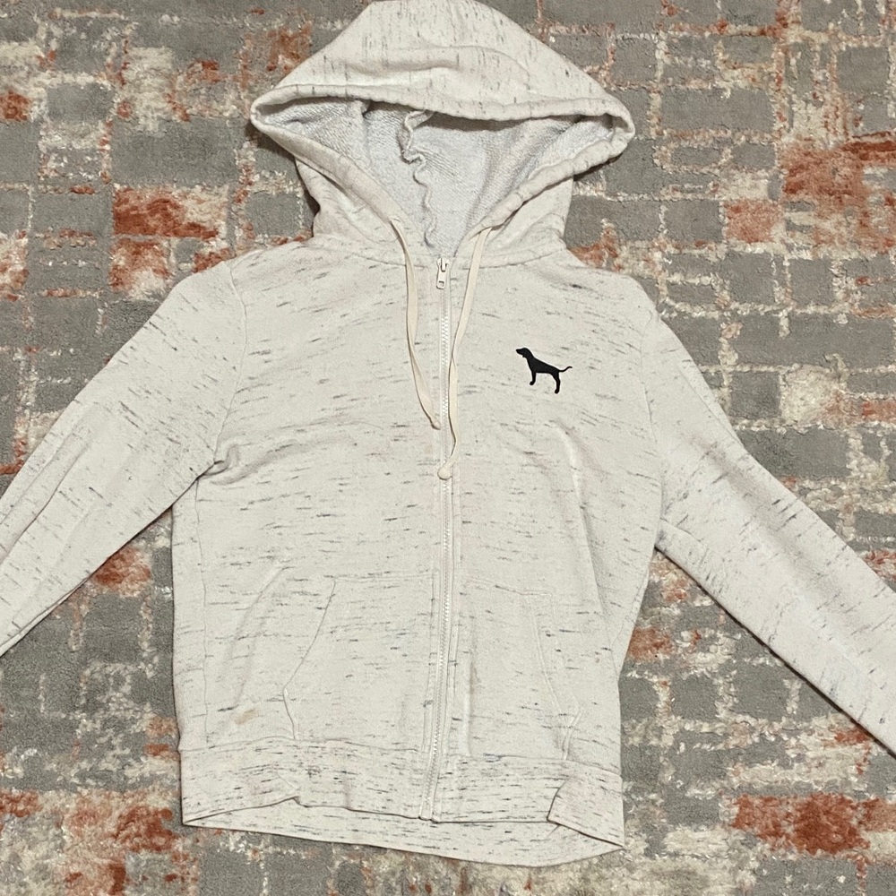 Victoria's Secret Cream Zip-Up Hoodie